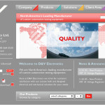 D&V Electronics, web site home page, 2008